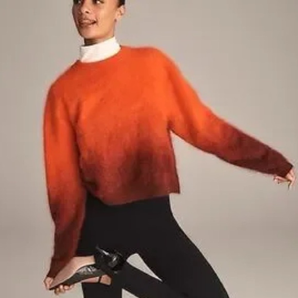 J. Crew Dip-Dyed Brushed Cashmere Sweater - Picture 2 of 9